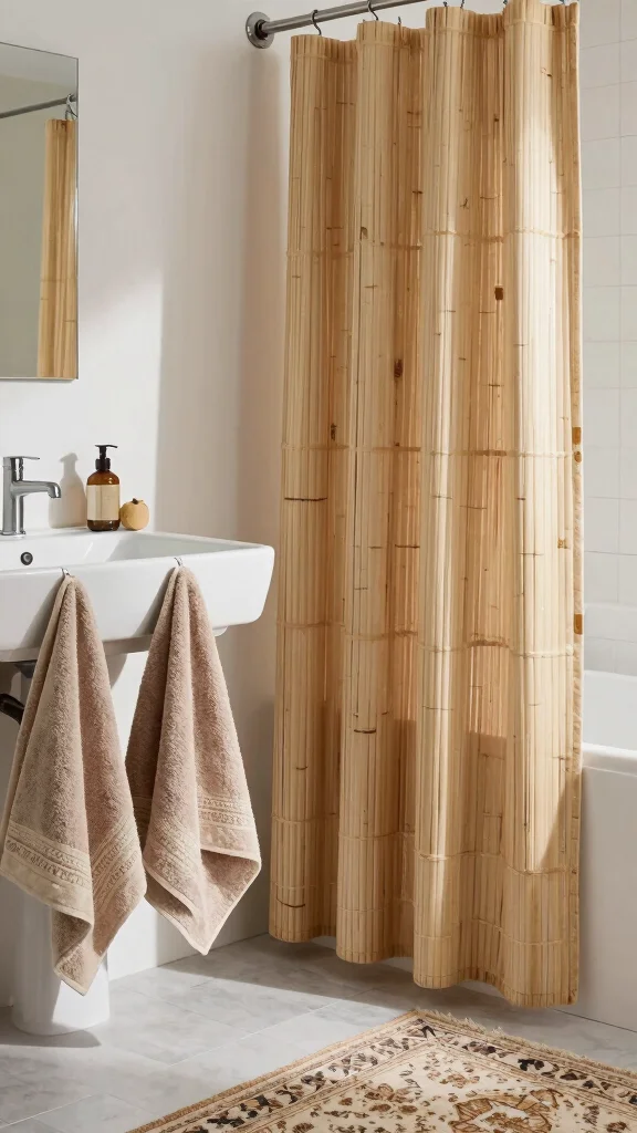 12 Bathroom Makeover Ideas on a Budget With a Big Visual Impact - 5. Nature-Inspired Textiles 1