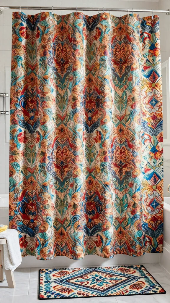 12 Bathroom Renovation Ideas That Add Value and Daily Comfort - 10. Unique Shower Curtains for Flair 1