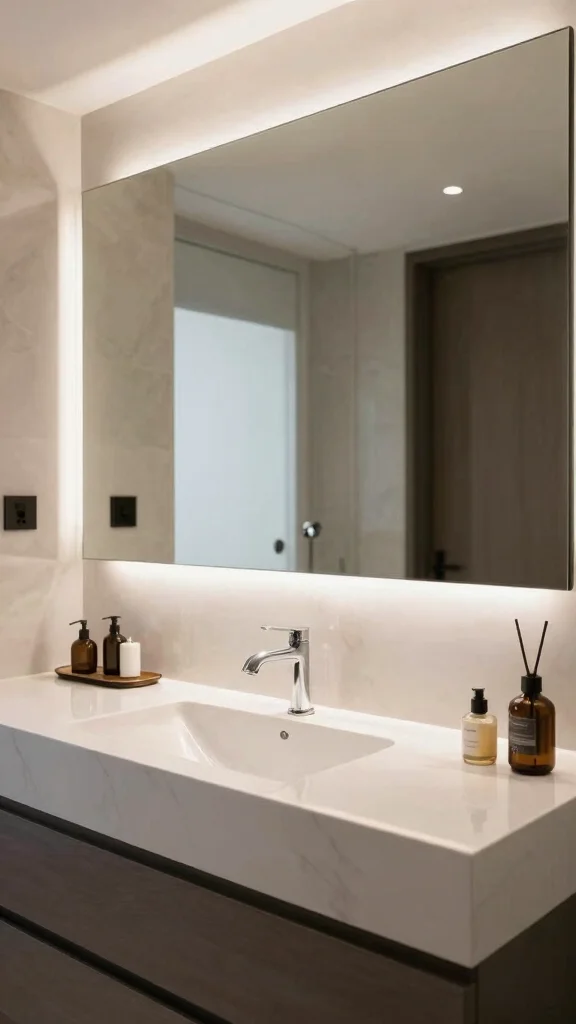 12 Bathroom Renovation Ideas That Add Value and Daily Comfort - 11. Mirrored Accents for Depth 1