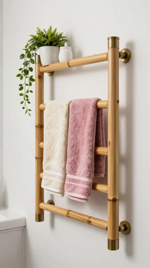 12 Bathroom Towel Storage Ideas That Keep Things Tidy and Accessible - 4. Decorative Towel Rails 1