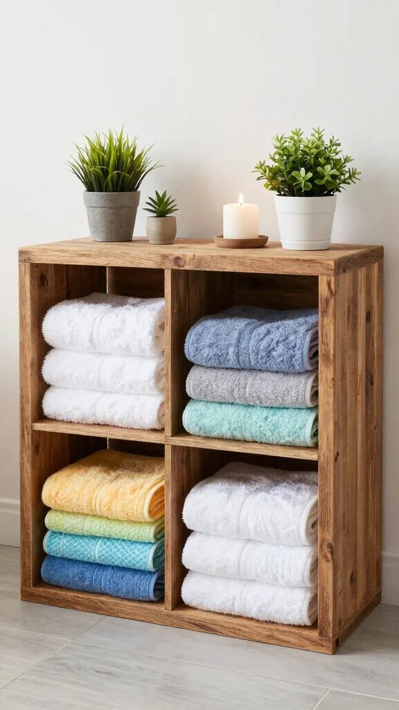 12 Bathroom Towel Storage Ideas That Keep Things Tidy and Accessible - 8. Towel Cubby Storage 1