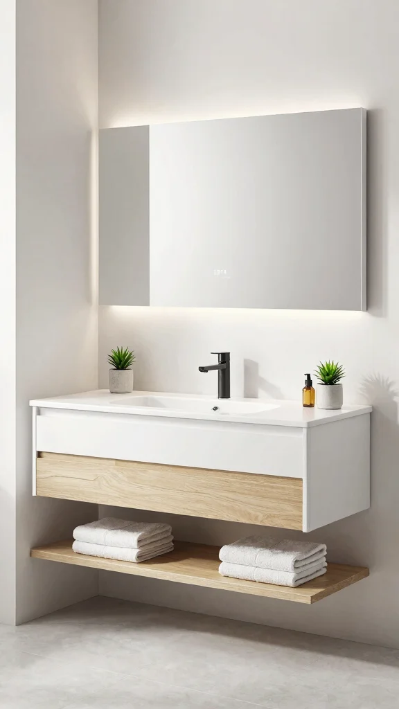 12 Bathroom Trends in 2026 Worth Including in Your Next Renovation - 10. Floating Vanities 1