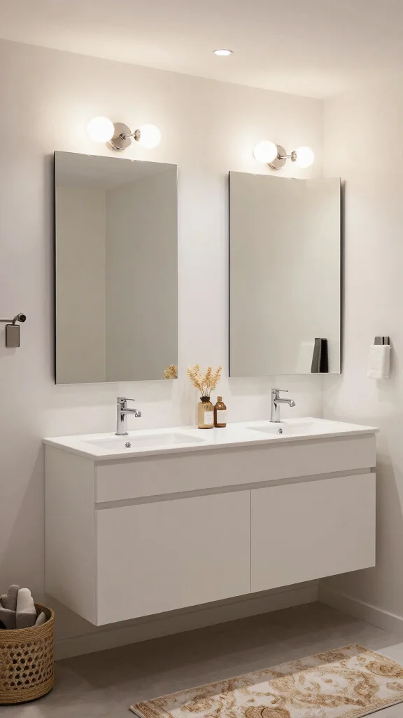 12 Bathroom Vanity Light Ideas That Flatter Without the Glare - 11. Brighten with Mirrored Fixtures 1