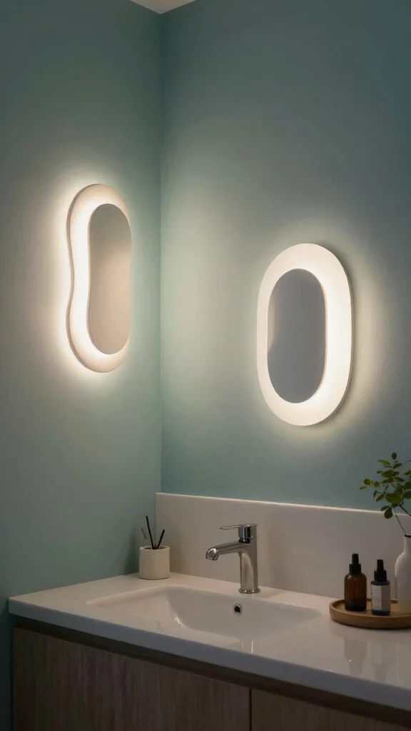 12 Bathroom Vanity Light Ideas That Flatter Without the Glare - 12. Unique Sculptural Designs 1