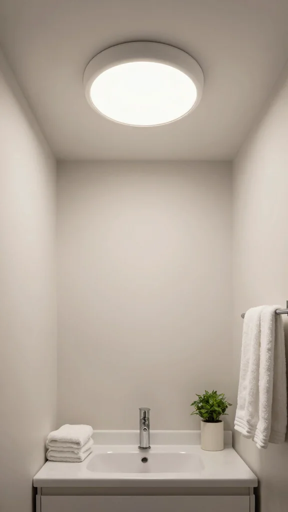 12 Bathroom Vanity Lighting Ideas That Make Every Mirror Look Better - 7. Flush Mounts for Space-Saving Solutions 1