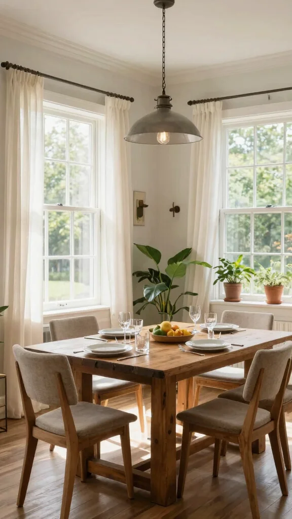 12 Dining Room Lighting Ideas Over the Table That Set the Mood - 12. Natural Light Enhancement 1