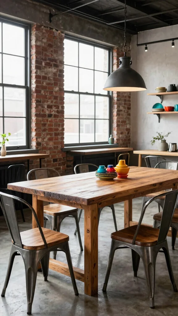 12 Dining Room Sets for 6 That Balance Space, Style, and Comfort - 4. Industrial Chic Set 1