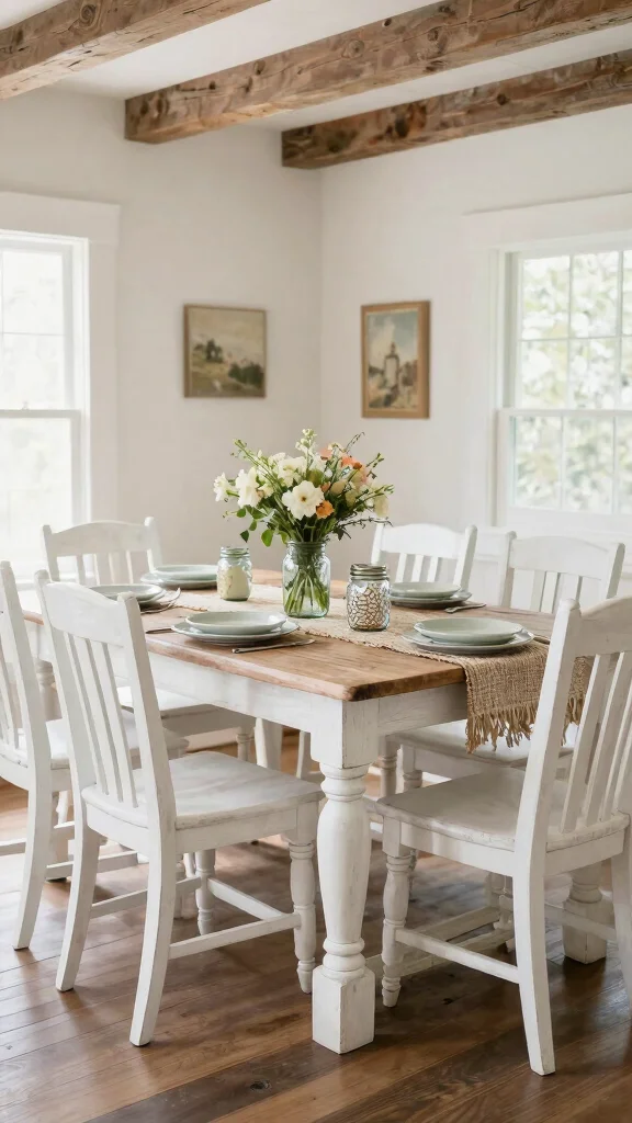12 Dining Room Sets for 6 That Balance Space, Style, and Comfort - 5. Farmhouse Elegance Set 1