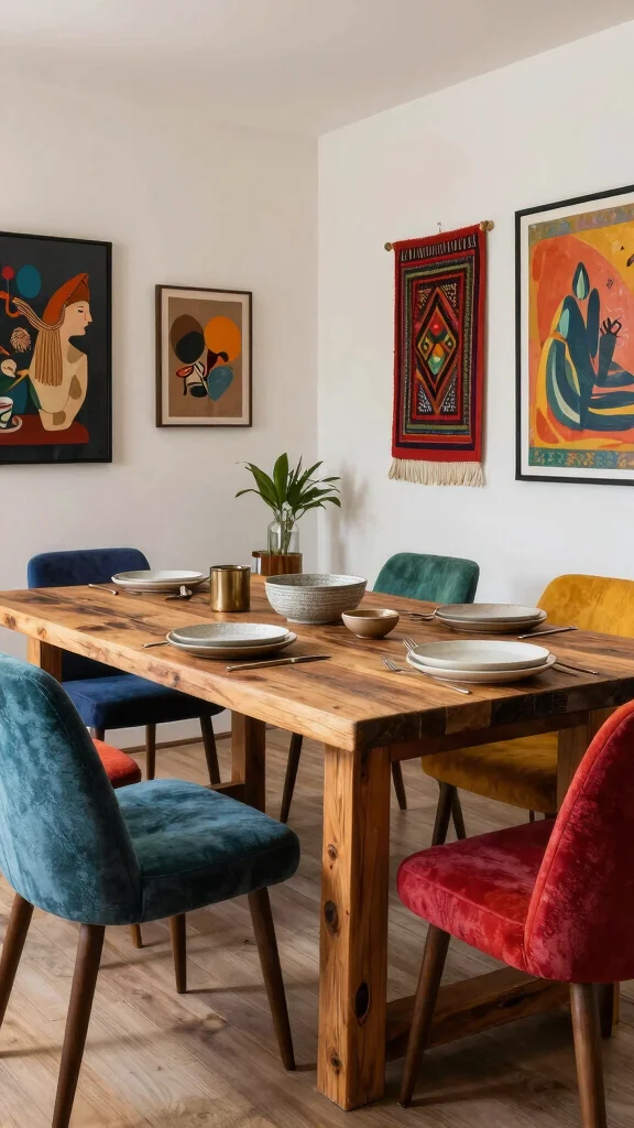 12 Dining Room Sets for 6 That Balance Space, Style, and Comfort - 8. Contemporary Bohemian Set 1