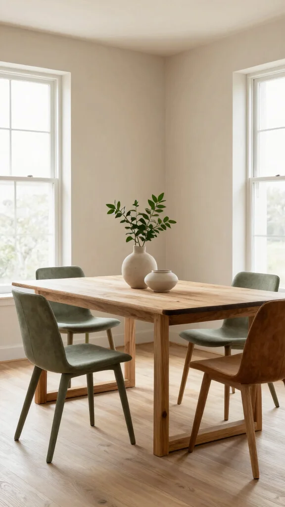 12 Dining Room Table and Chair Sets That Look Designer Done - 8. Earthy Minimalism 1