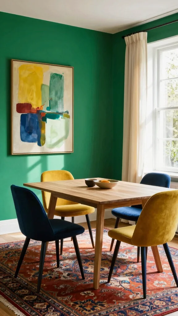 12 Dining Room Trends in 2026 Worth Designing Your Space Around - 2. Bold Color Palettes 1