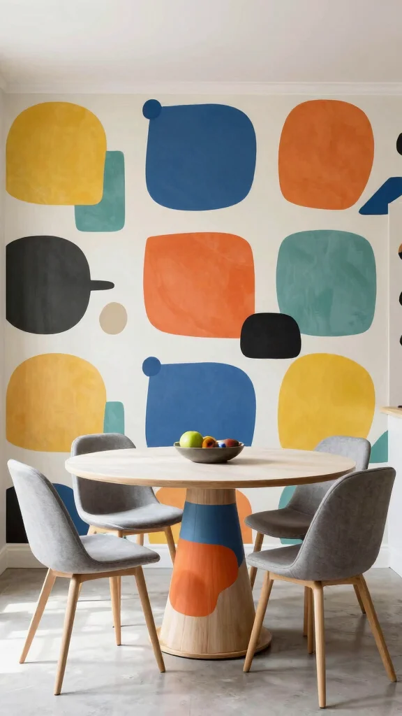 12 Dining Room Wallpaper Ideas That Add Drama and Personality - 10. Graphic Prints 1