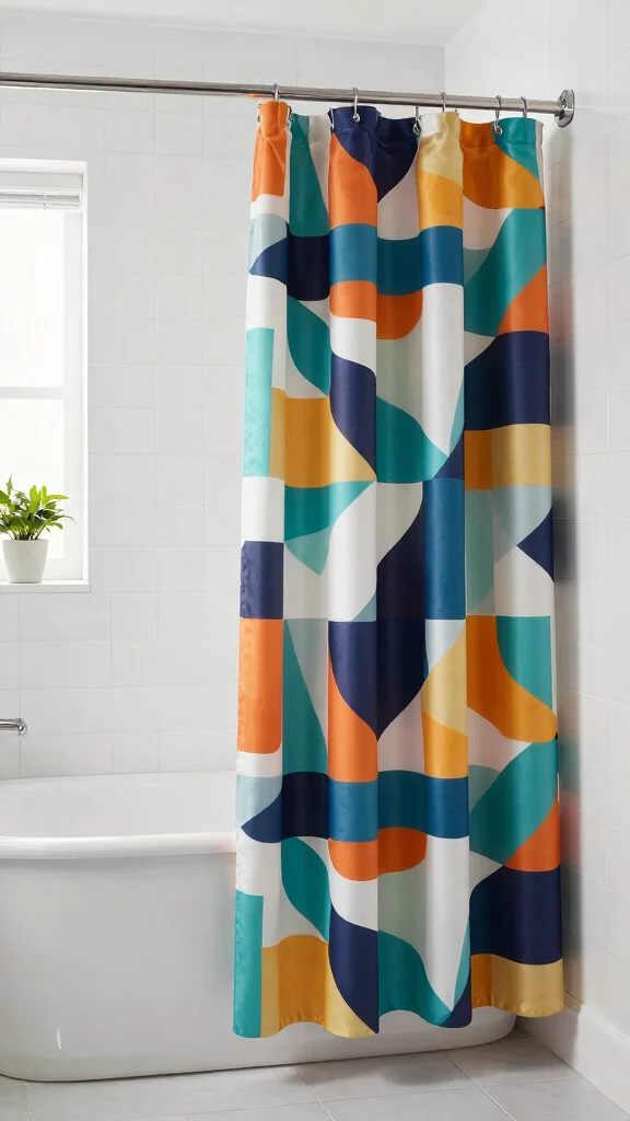 12 Half Bathroom Remodel Ideas That Make a Small Space Shine - 10. Unique Shower Curtains 1