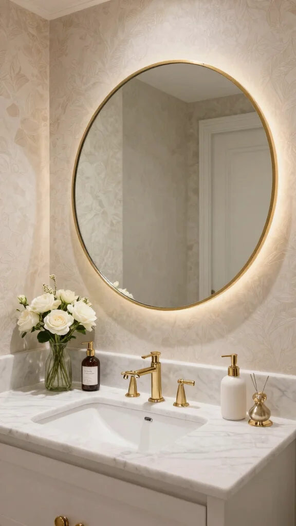 12 Half Bathroom Remodel Ideas That Make a Small Space Shine - 3. Decorative Mirrors that Reflect Style 1