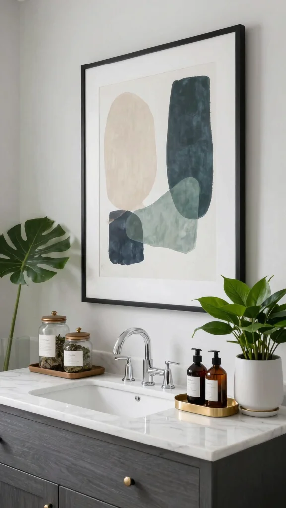 12 Master Bathroom Remodel Ideas That Feel Like a Luxury Hotel - 9. Artistic Touches and Decor 1