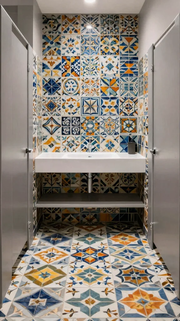 12 Modern Restroom Remodel Ideas for a Clean, Updated Look - 11. Custom Tile Designs 1
