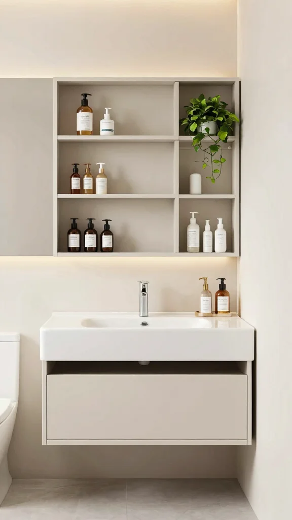 12 Modern Restroom Remodel Ideas for a Clean, Updated Look - 9. Innovative Storage Solutions 1