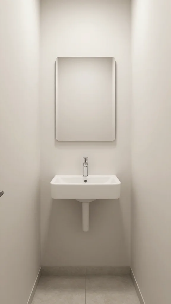 12 Restroom Mirror Ideas That Add Style and the Illusion of Space - 12. Wall-Mounted Mirrors for Space Saving 1