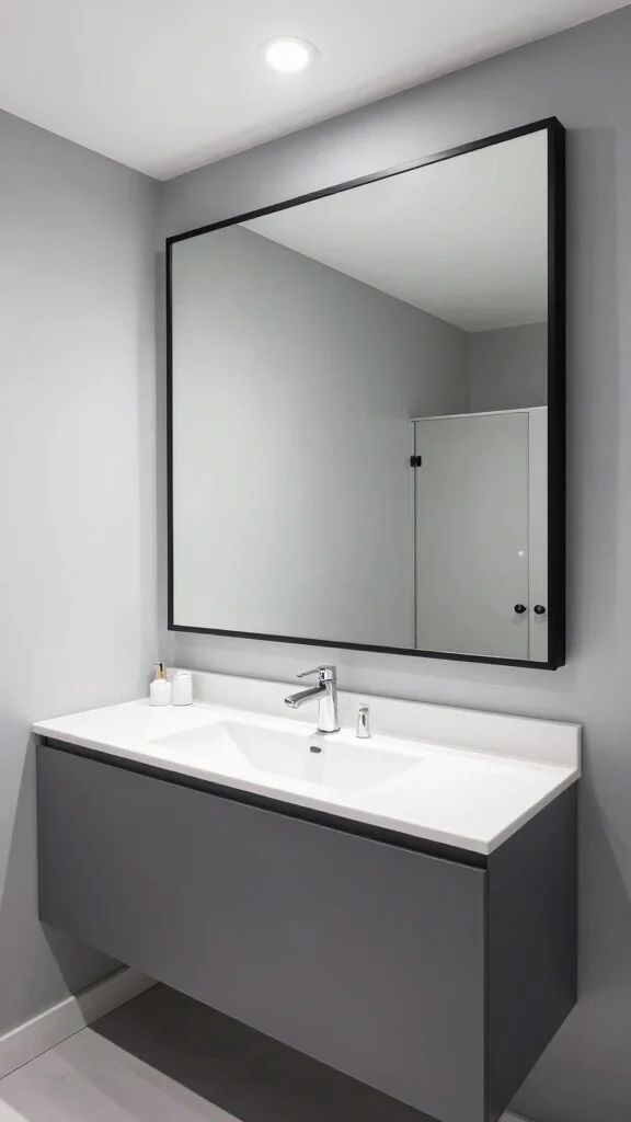 12 Restroom Mirror Ideas That Add Style and the Illusion of Space - 5. Oversized Mirrors for Bold Impact 1