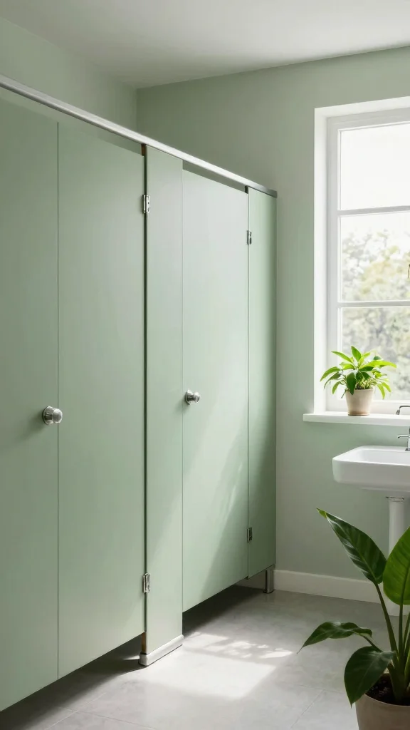 12 Restroom Paint Colors That Work for Every Size and Style - 6. Soft Sage Green for a Touch of Nature 1