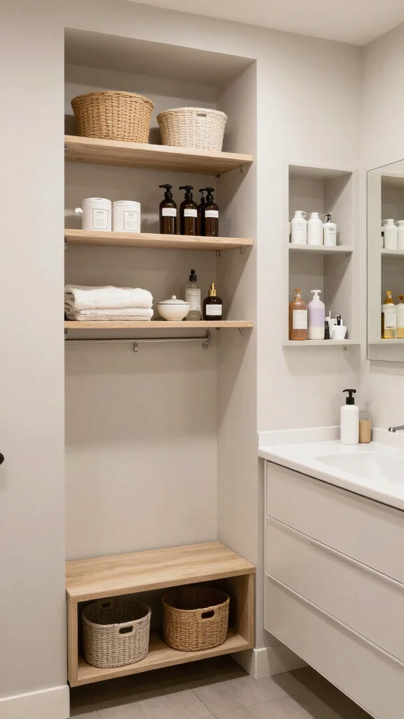 12 Restroom Renovation Ideas That Add Value and Everyday Comfort - 6. Optimize Space with Clever Storage 1