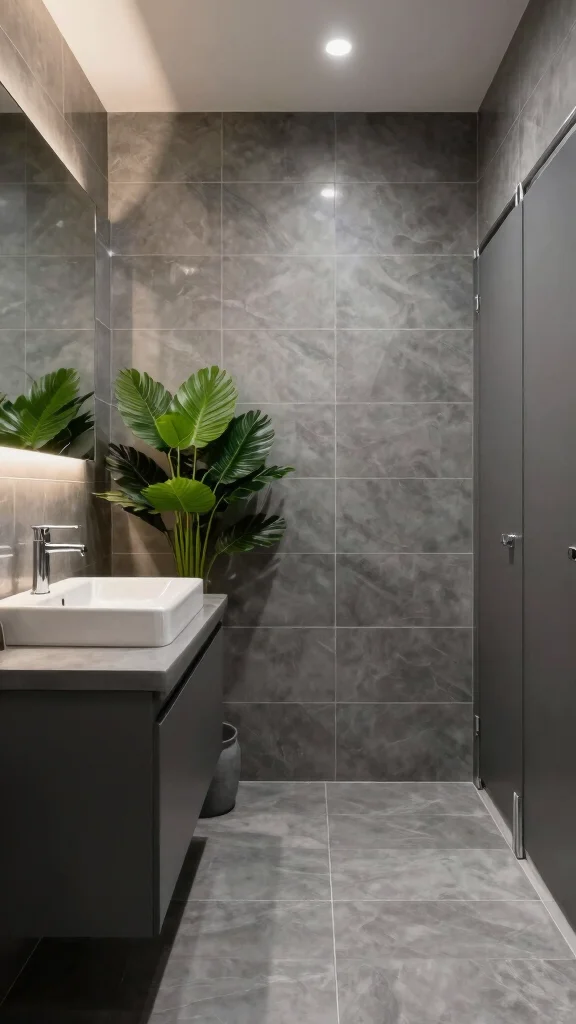 12 Restroom Tile Design Ideas From Bold Patterns to Clean Neutrals - 5. Monochromatic Magic 1