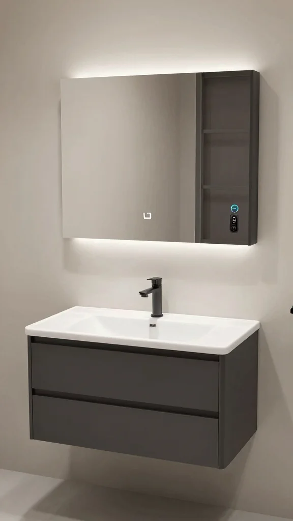 12 Restroom Vanity Design Ideas for Modern and Classic Styles - 12. Smart Technology Integration 1