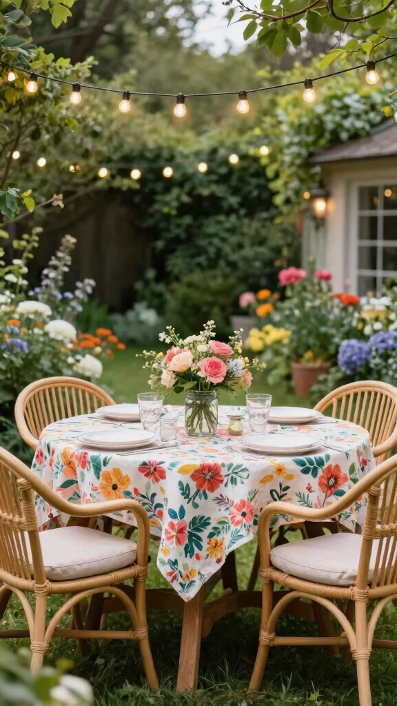 12 Round Dining Room Table Ideas for 8 That Feel Elegant - 10. Whimsical Garden Party 1