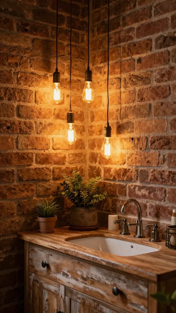 13 Bathroom Light Fixture Ideas for Bright, Flattering Style - 1. Vintage Edison Bulbs for a Rustic Charm 1