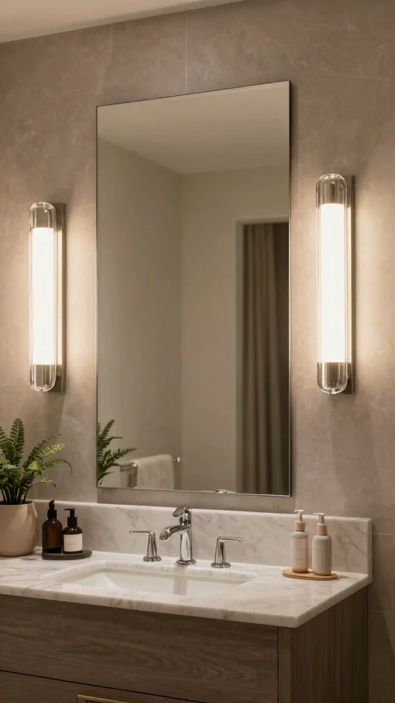 13 Bathroom Light Fixture Ideas for Bright, Flattering Style - 4. Sleek Glass Sconces for an Elegant Touch 1