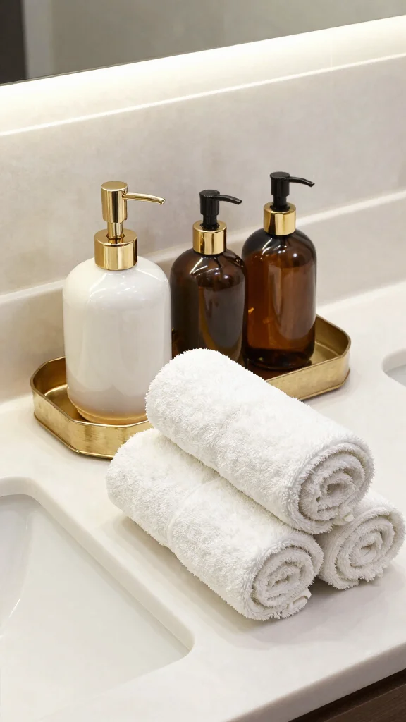 13 Bathroom Remodel Ideas on a Budget That Look High-End - 12. Elegant Bath Accessories 1