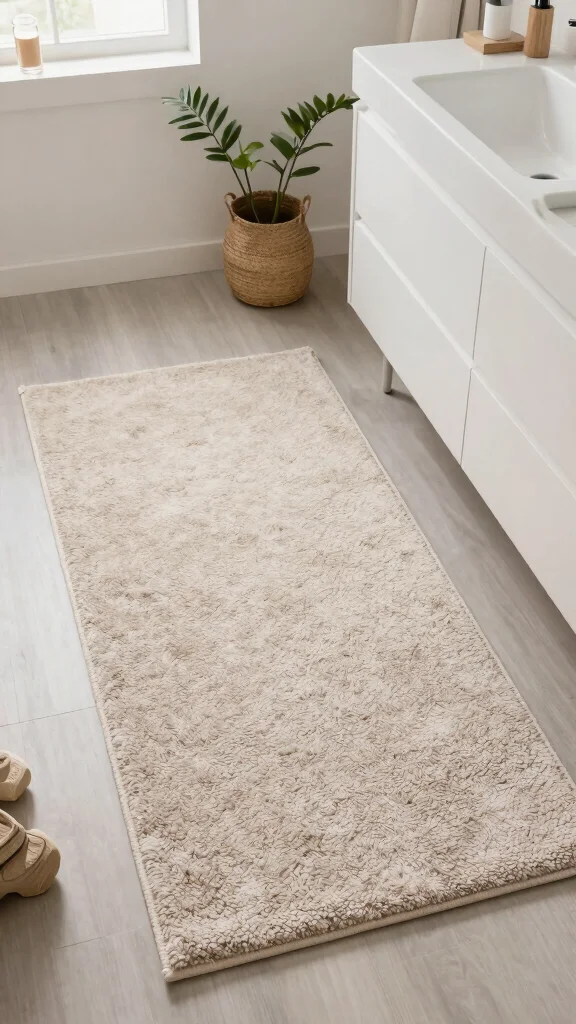 13 Bathroom Remodel Ideas on a Budget That Look High-End - 13. Cozy Rugs for Comfort 1