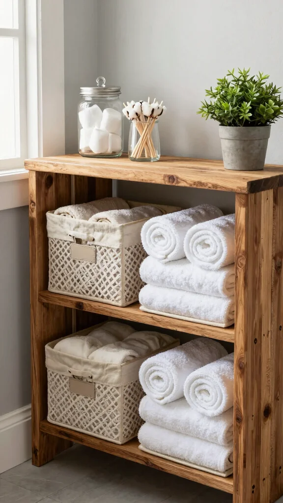 13 Bathroom Remodel Ideas on a Budget That Look High-End - 4. Decorative Storage Solutions 1