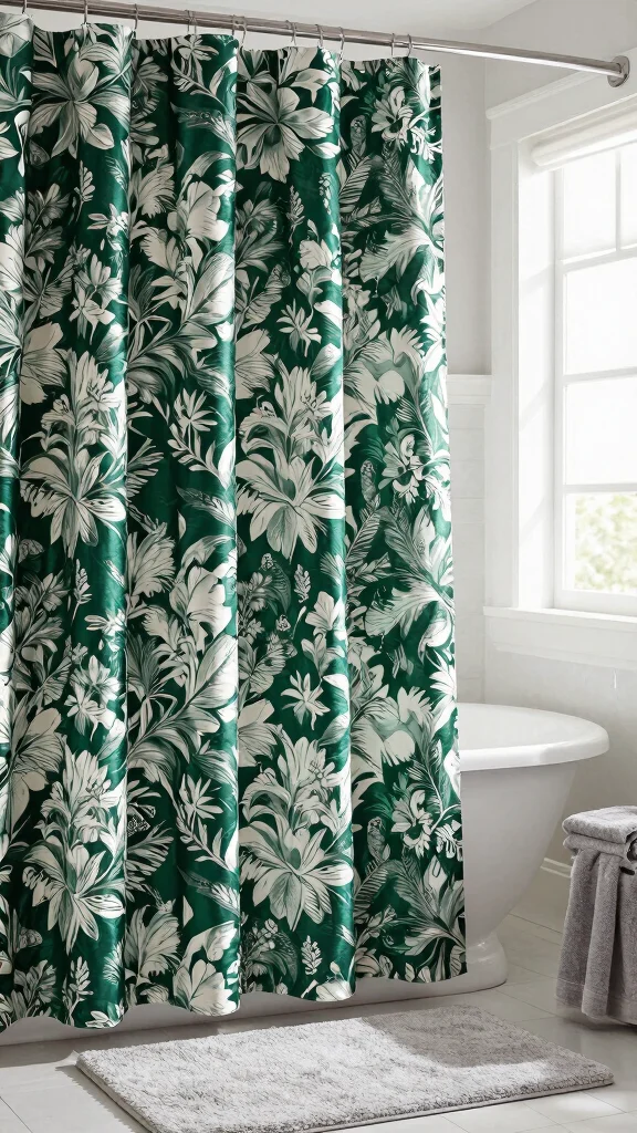 13 Bathroom Remodel Ideas on a Budget That Look High-End - 6. Chic Shower Curtains 1