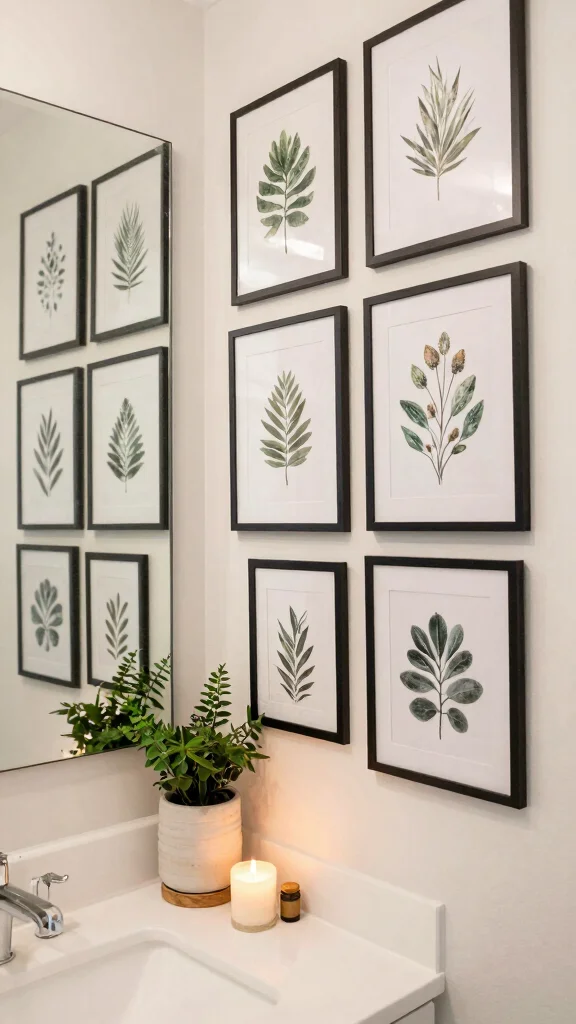 13 Bathroom Remodel Ideas on a Budget That Look High-End - 7. Artistic Wall Decor 1