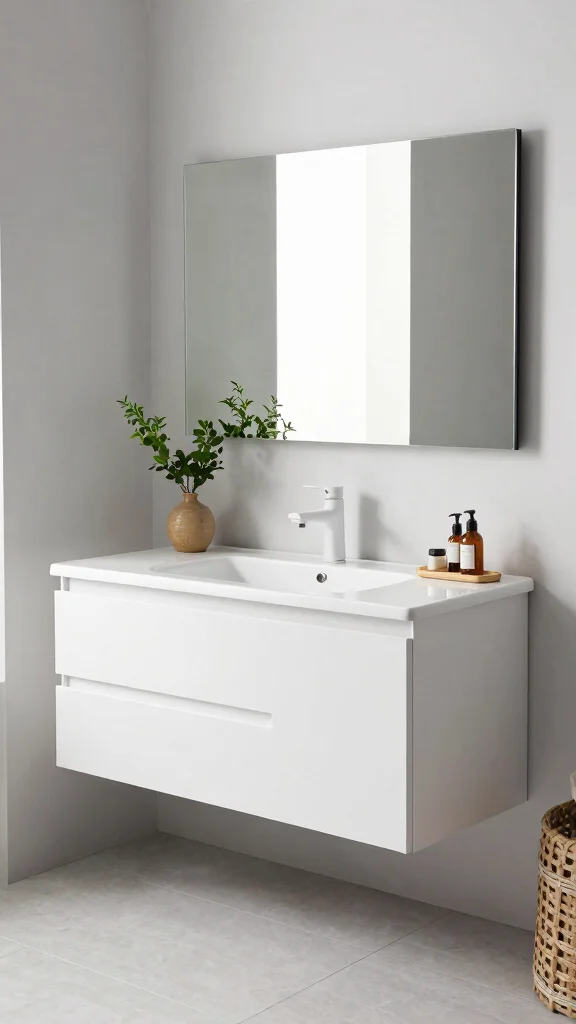 13 Bathroom Vanity Design Ideas for Modern, Classic, and Minimal Styles - 1. Modern Sleekness: Floating Vanities 1