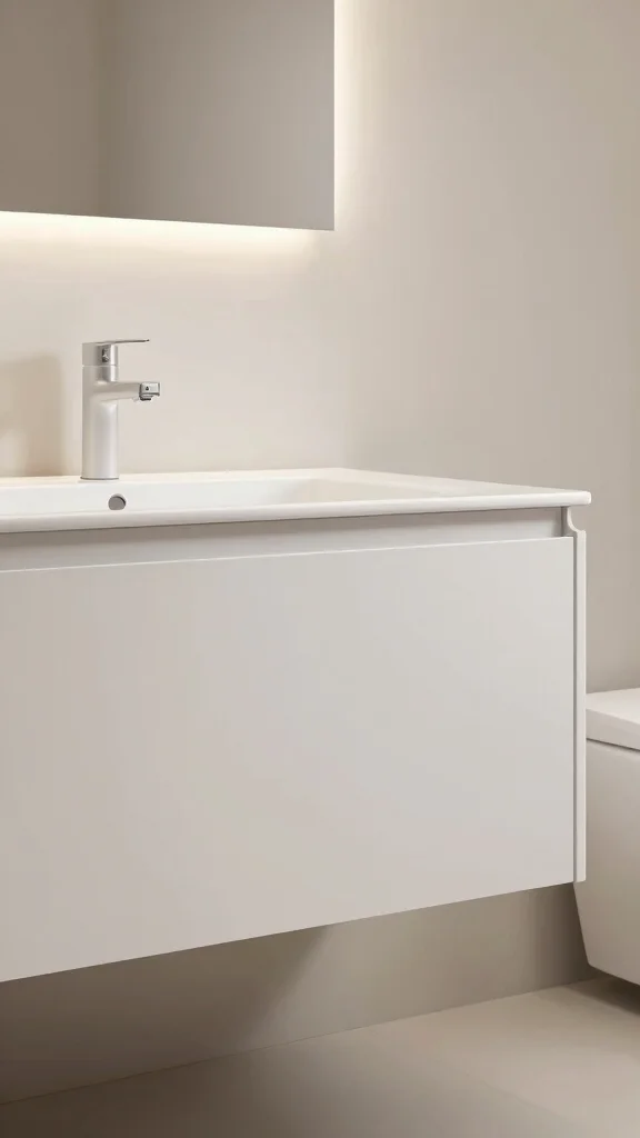 13 Bathroom Vanity Design Ideas for Modern, Classic, and Minimal Styles - 11. Cleverly Hidden: Hidden Storage Vanities 1