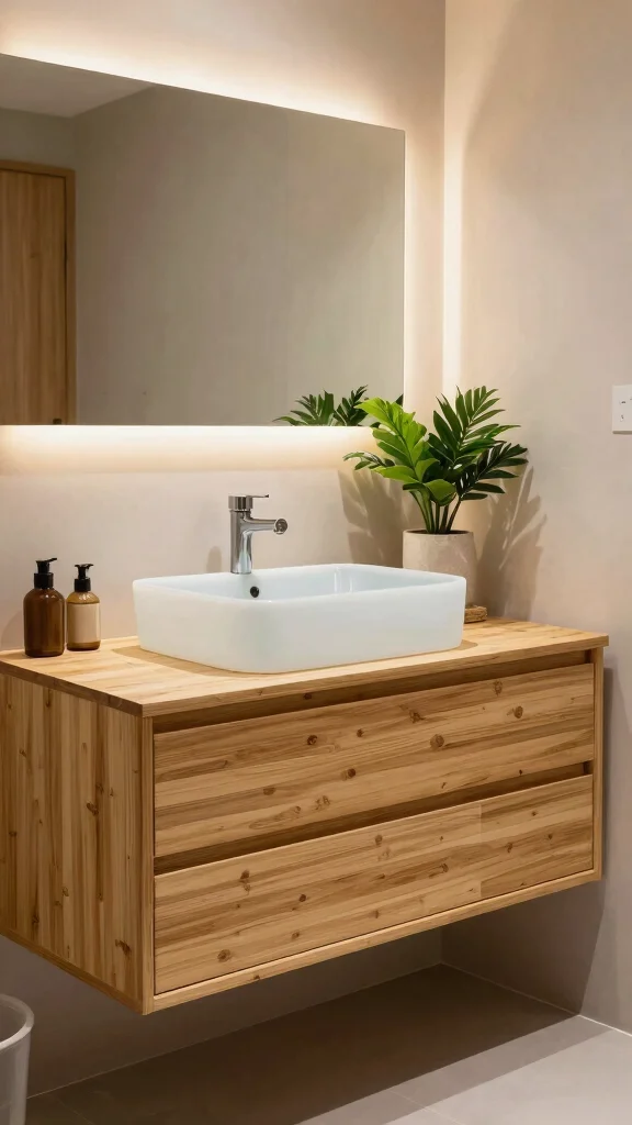 13 Bathroom Vanity Design Ideas for Modern, Classic, and Minimal Styles - 8. Eco Luxe: Sustainable Materials for a High-End Feel 1