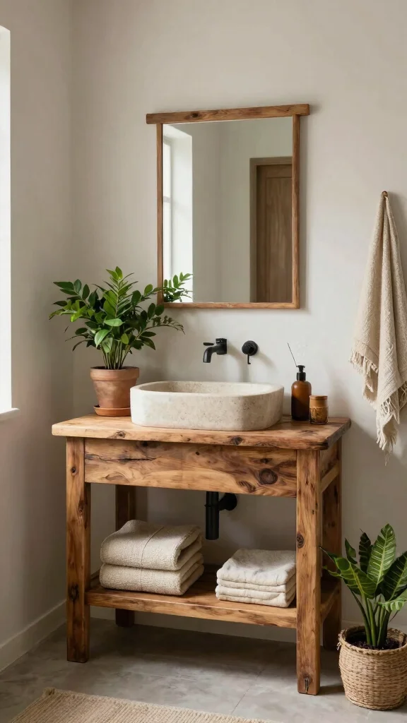 13 Bathroom Vanity Ideas for Storage, Style, and the Right Fit - 11. Nature-Inspired Designs 1