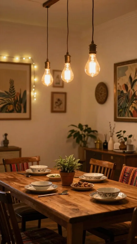 13 Dining Room Pendant Light Fixtures for a Warm, Layered Look - 4. Vintage Edison Bulbs 1