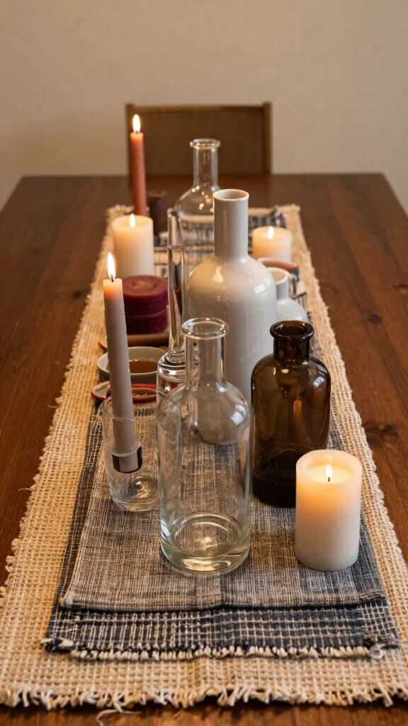 13 Dining Room Table Centerpiece Ideas for Every Season and Style - 13. Layered Textures for Visual Depth 1