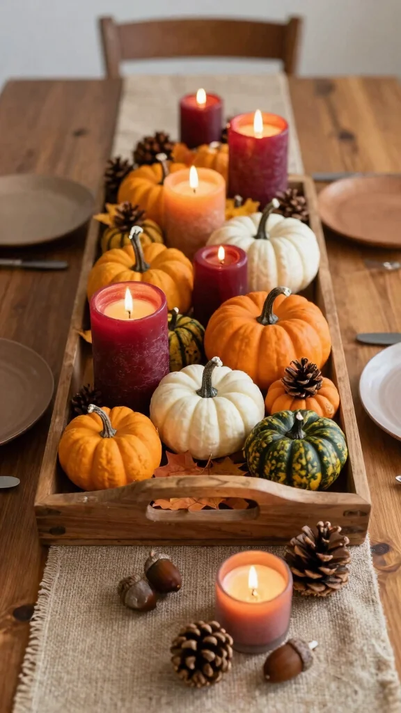 13 Dining Room Table Centerpiece Ideas for Every Season and Style - 2. Warm and Cozy Autumn Accents 1
