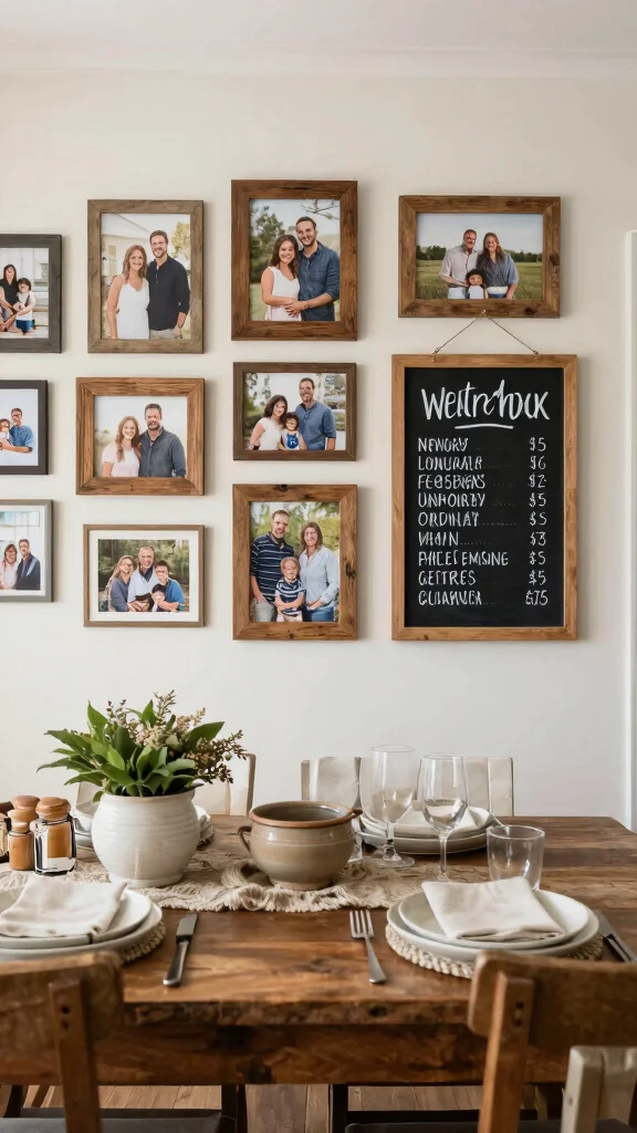 13 Farmhouse Dining Room Ideas for a Warm and Casual Space - 10. Personalized Decor: Make It Yours 1