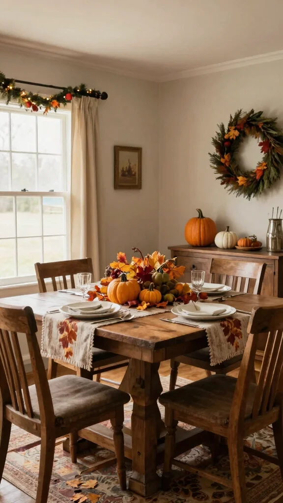 13 Farmhouse Dining Room Ideas for a Warm and Casual Space - 12. Seasonal Decor: Freshening Up Your Space 1