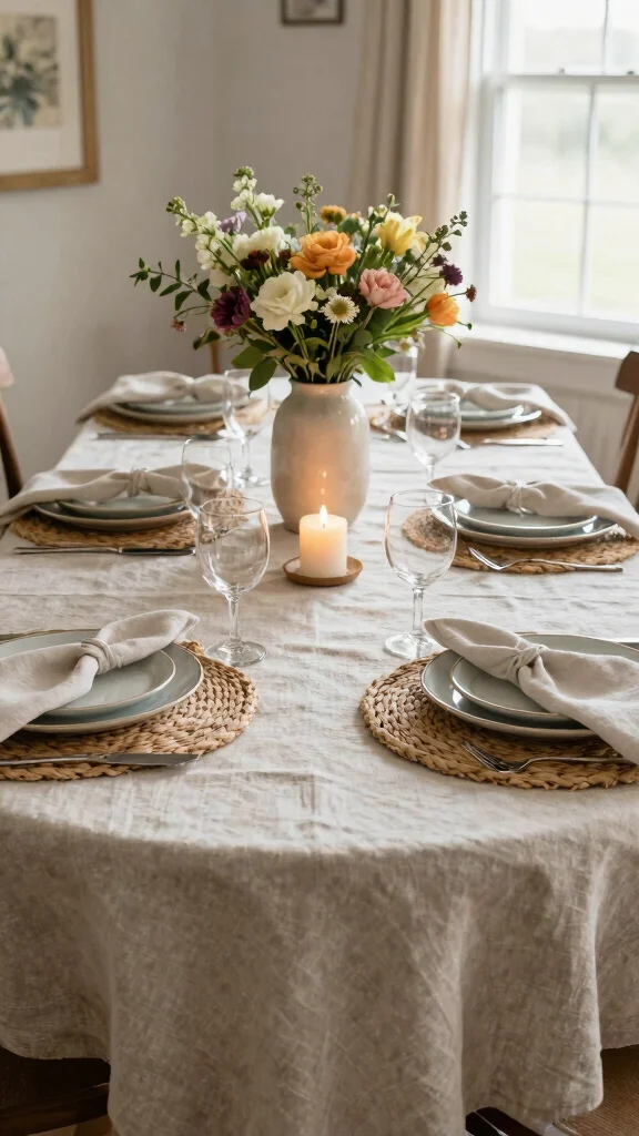 13 Farmhouse Dining Room Ideas for a Warm and Casual Space - 7. Farmhouse Table Decor: The Finishing Touch 1