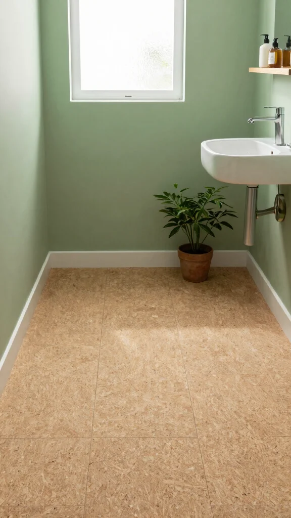 13 Restroom Floor Tile Ideas for Every Style and Budget - 1. Eco-Friendly Cork Tiles 1