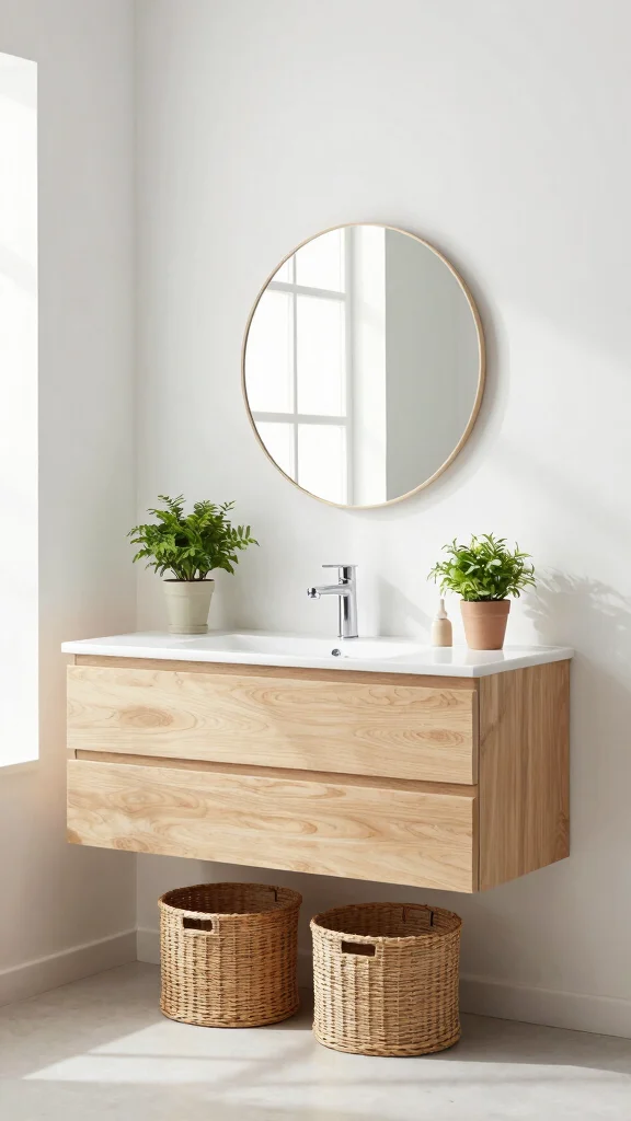 13 Restroom Vanity Ideas for Storage, Style, and the Right Fit - 1. Floating Vanities for an Airy Feel 1