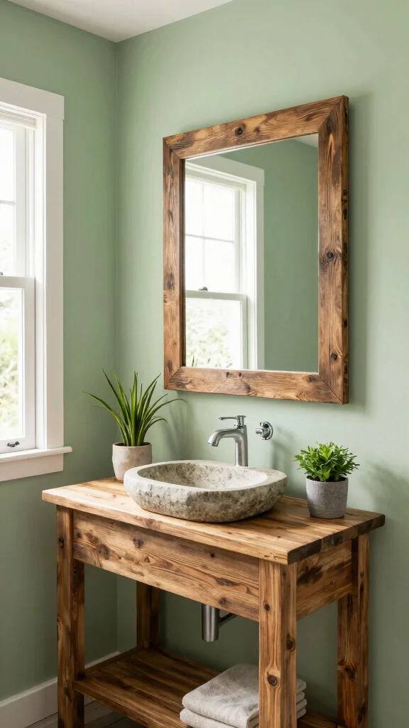 13 Restroom Vanity Ideas for Storage, Style, and the Right Fit - 11. Nature-Inspired Designs for a Calm Retreat 1