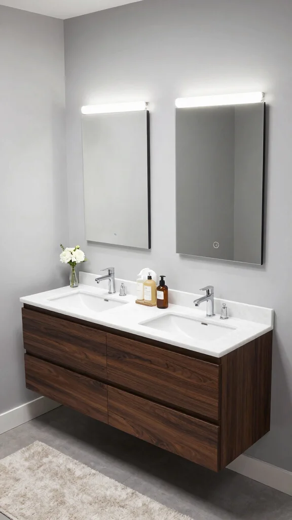 13 Restroom Vanity Ideas for Storage, Style, and the Right Fit - 3. Double Sink Vanities for Shared Spaces 1