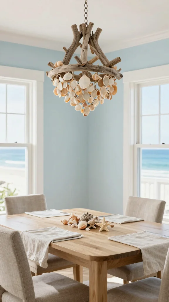 14 Dining Room Chandelier Ideas for Every Ceiling Height and Style - 8. Coastal Inspired Chandelier for Beachy Vibes 1